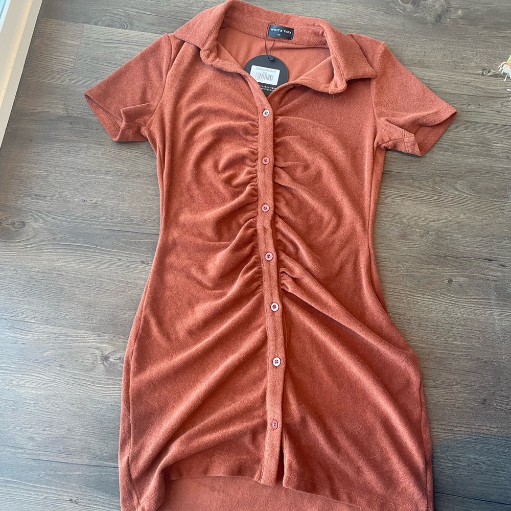 NWT White Fox Boutique Island Escape Mini Dress Color Rust Size Medium